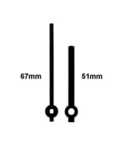 Black Clock Hands E215-067-051 Plastic