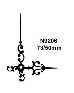 Clock Hands N9206 Black 50/73 mm