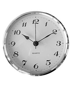 Round Silver Recessed ClockUTS 85 mm