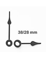 Mustat muoviosoittimet 38/28 mm