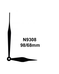 Clock Hands N9308 Black 68/98 mm
